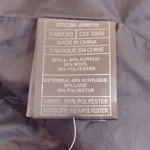 JACK by BB Dakota Wool Blend Tweed Button Front Coat w/ Faux Fur Hood Size M - Picture 11 of 16